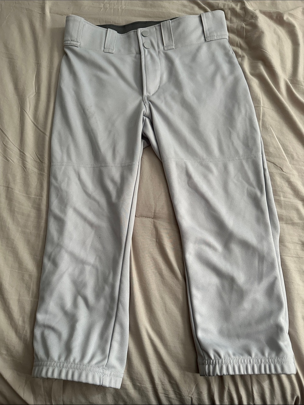 Woman’s Light Gray Athletic Softball Pants